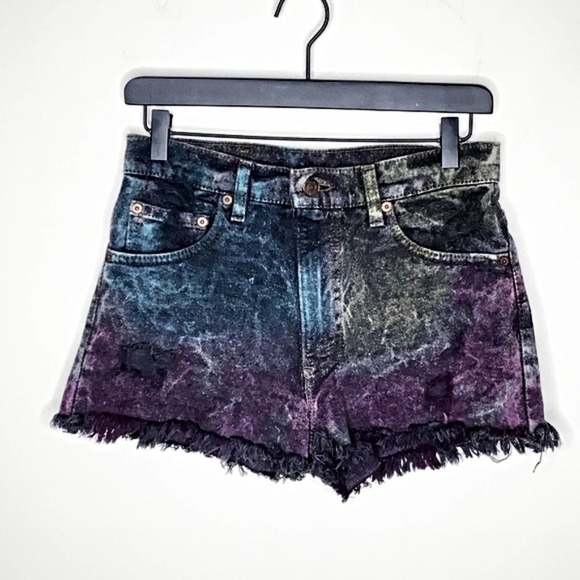 LEVIS 550 Cut Off Tie Dye Acid Wash Shorts {EE37} - Picture 1 of 6